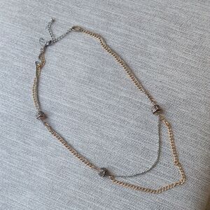 CHICO'S Elegant Two-Tone Chain Necklace